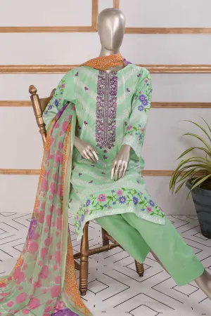 TSL-02 | Un-Stitched Embroidered Lawn Dress