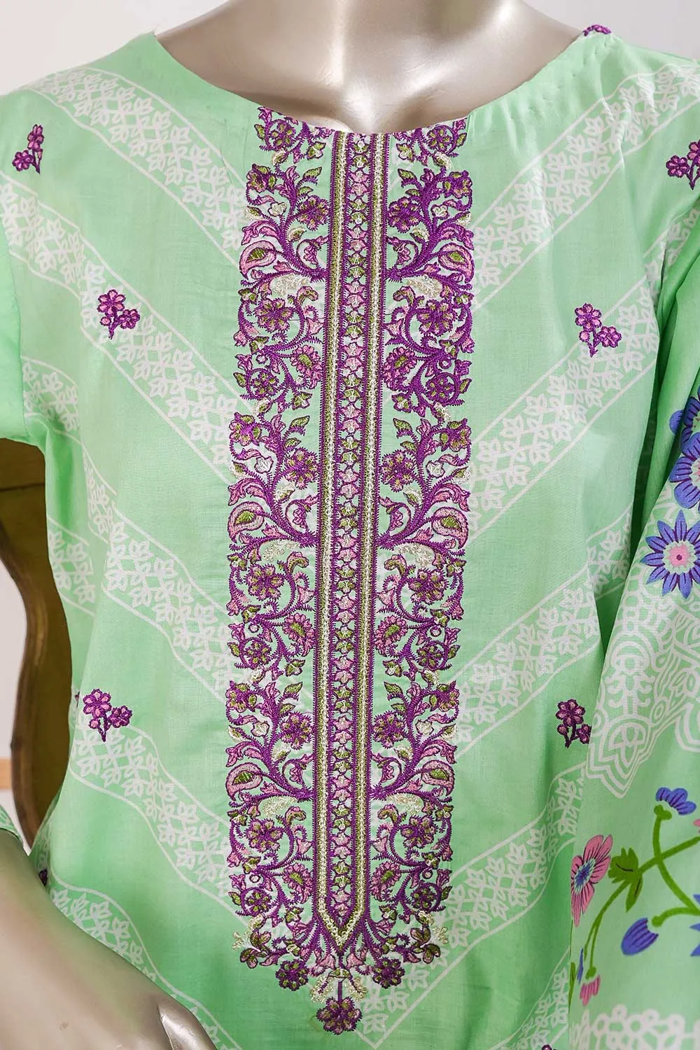 TSL-02 | Un-Stitched Embroidered Lawn Dress