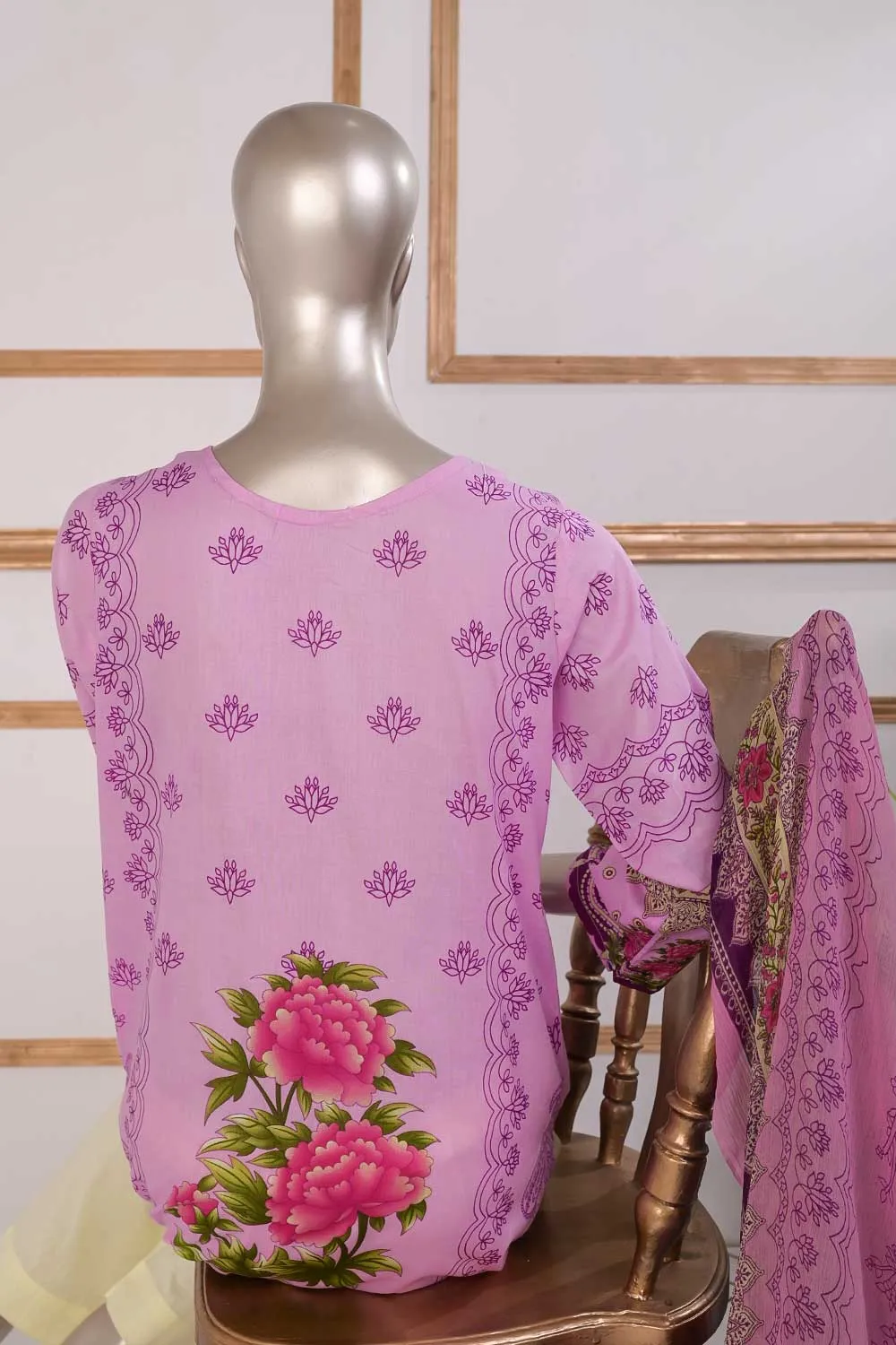 TSL-04 | Un-Stitched Embroidered Lawn Dress
