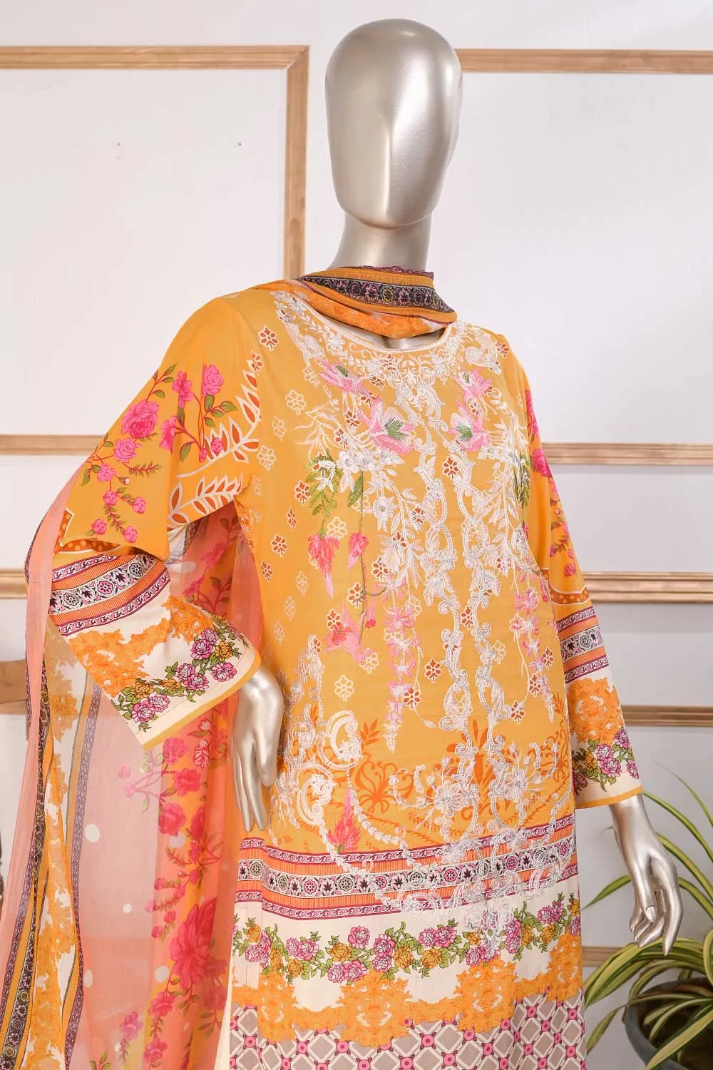 TSL-05 | Un-Stitched Embroidered Lawn Dress