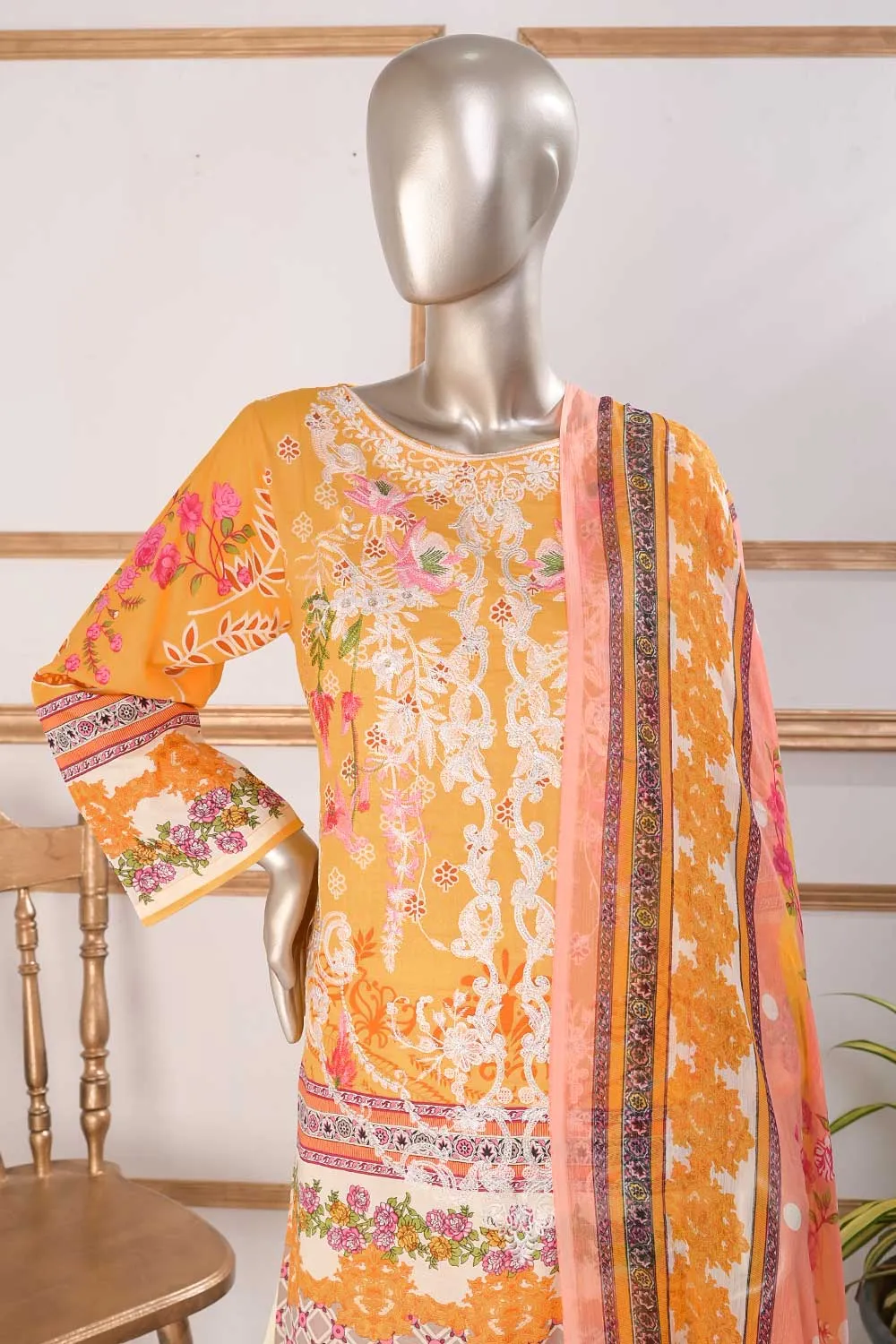 TSL-05 | Un-Stitched Embroidered Lawn Dress