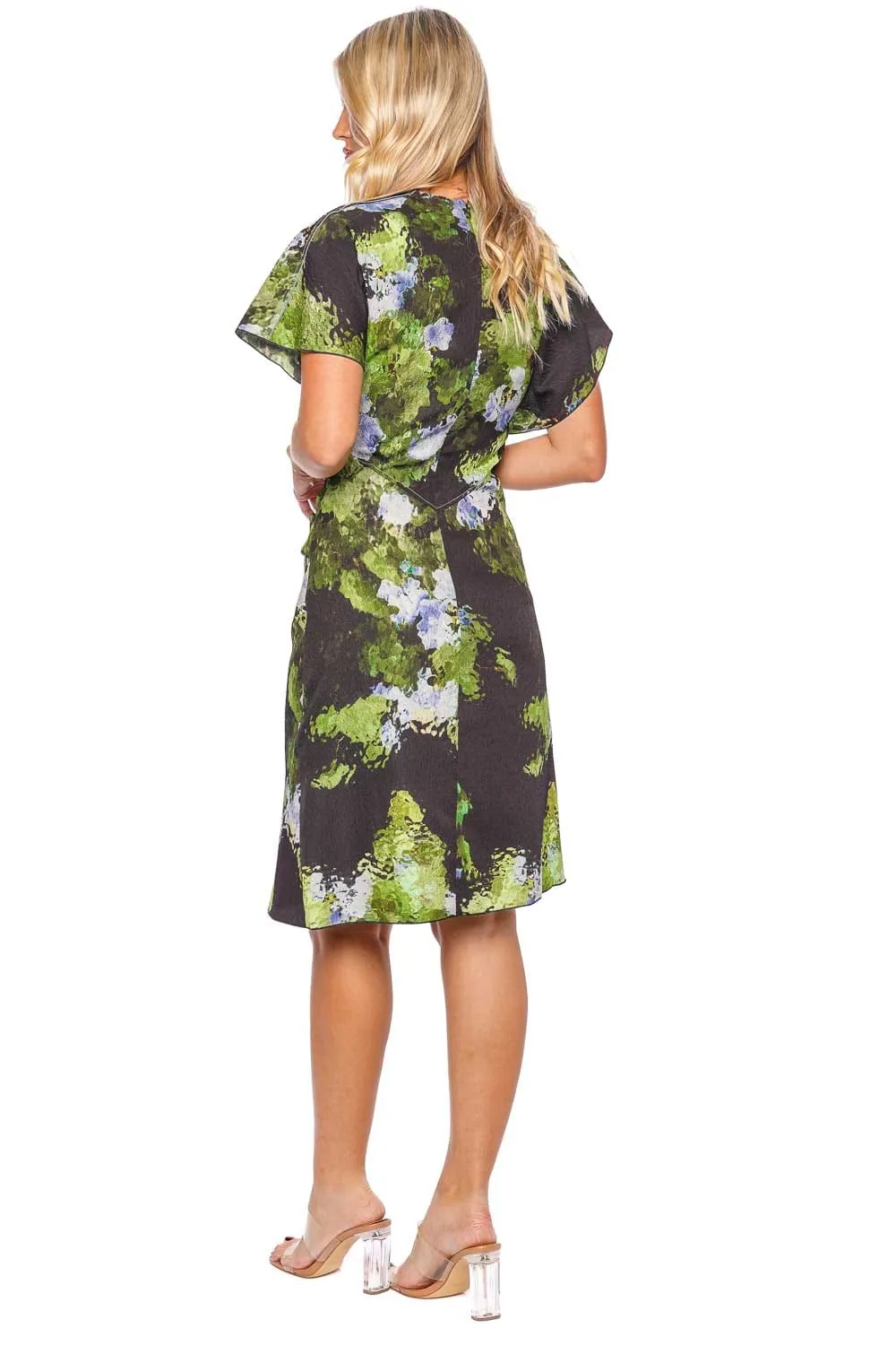 Twist Shoulder Floral Mini Dress