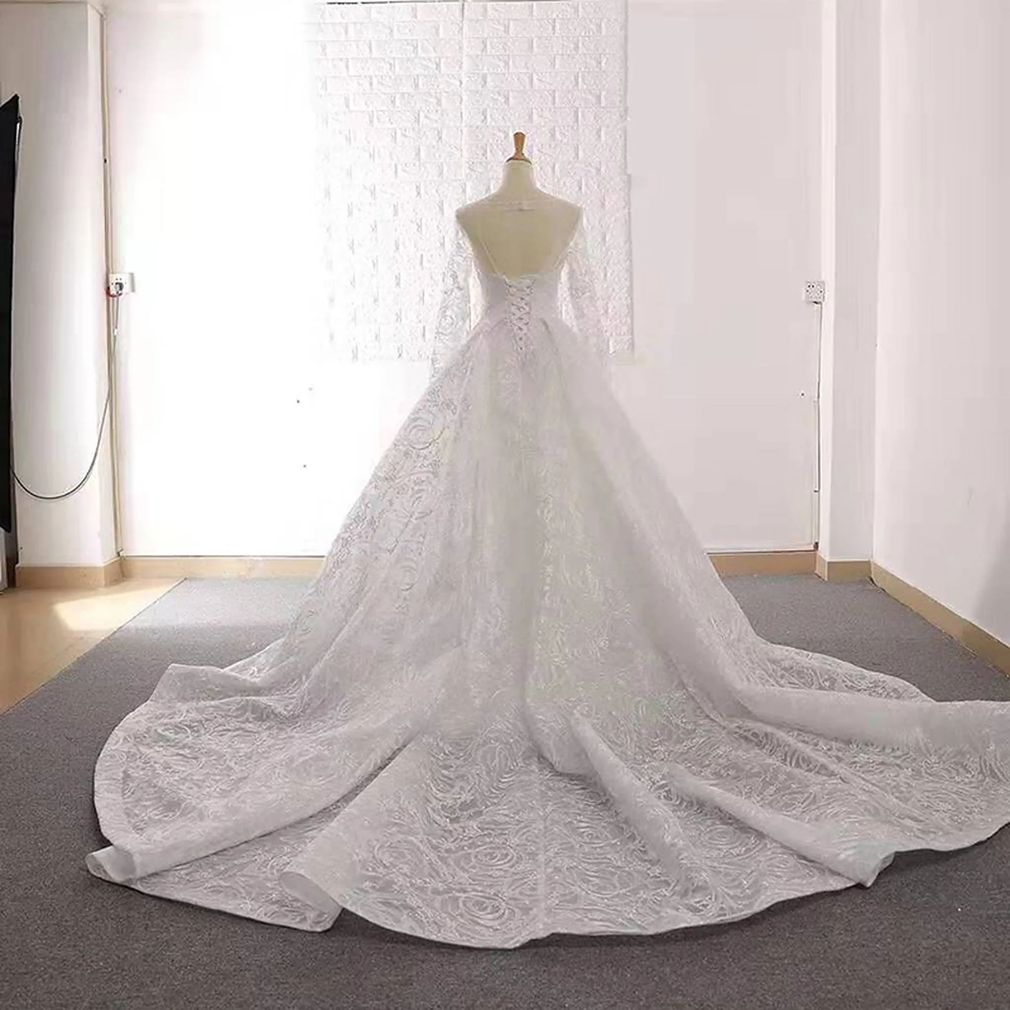VB  Long Sleeve Mermaid Wedding Dress