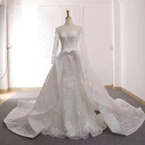 VB  Long Sleeve Mermaid Wedding Dress