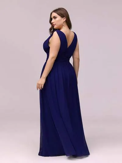 Veda V neck and back classic chiffon bridesmaid dress