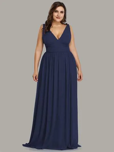Veda V neck and back classic chiffon bridesmaid dress