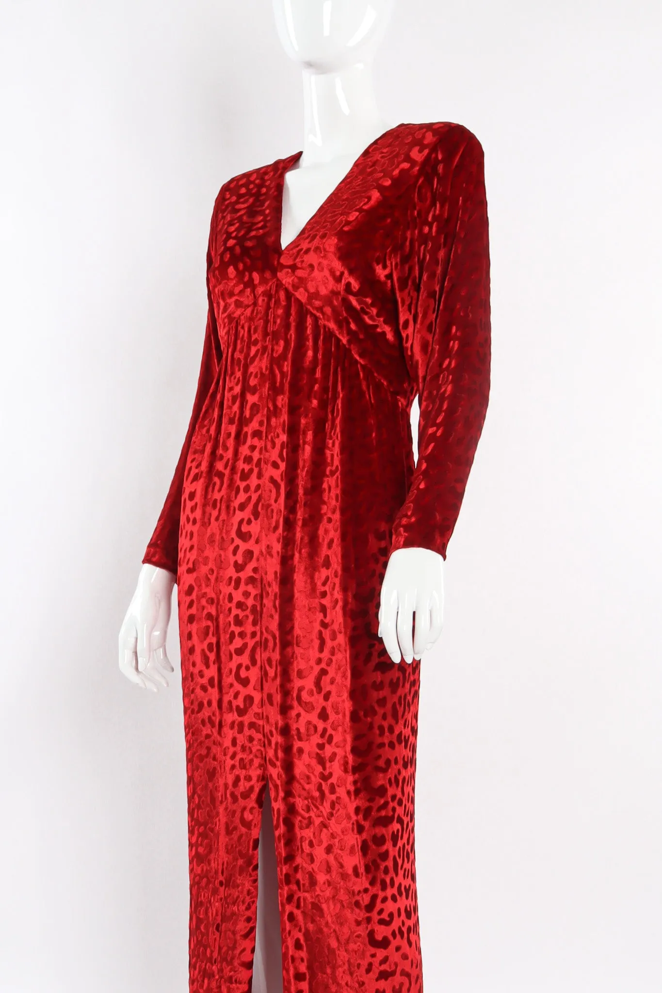 Velvet Animal Print Gown