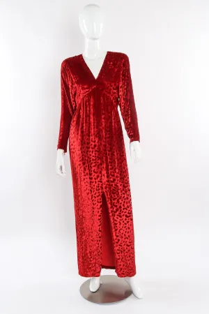 Velvet Animal Print Gown