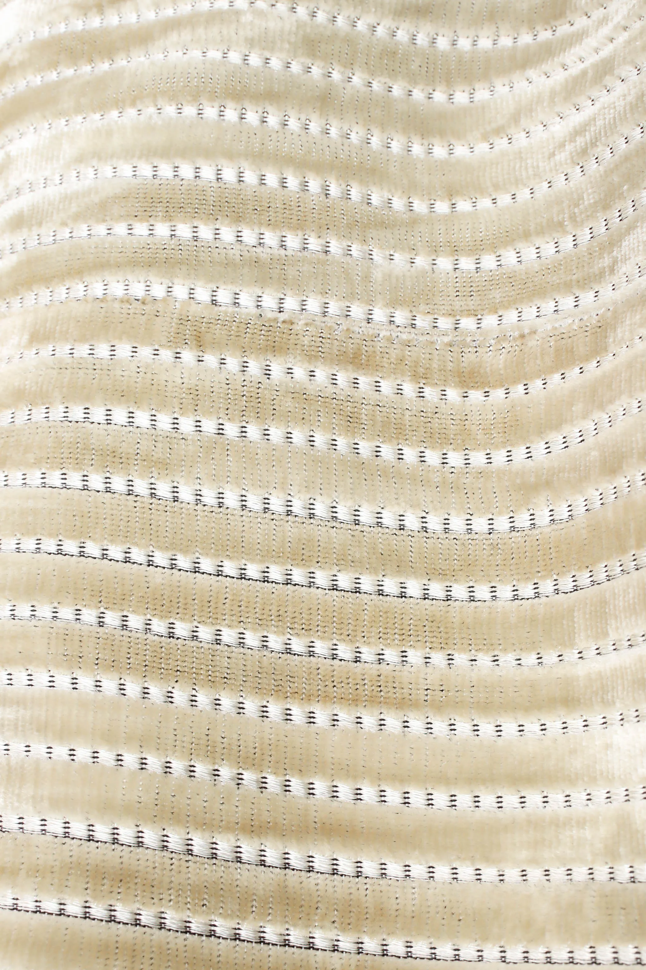 Velvet Striped Lattice Waist Gown