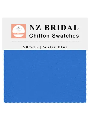 Water Blue Fabric Swatch Samples Chiffon