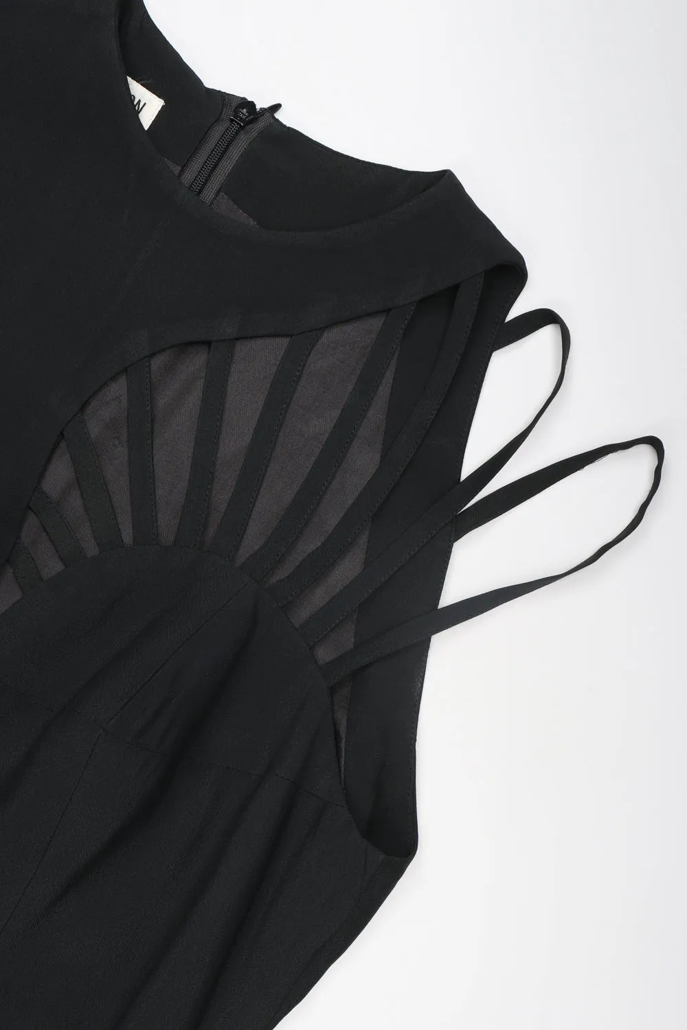 Wave Cage Sheath Dress