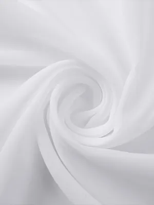 White Chiffon Fabric By The 1/2 Yard