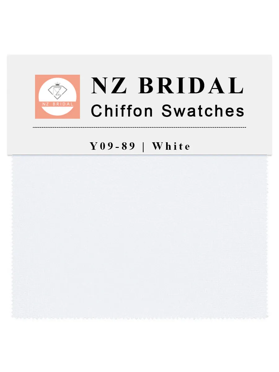 White Fabric Swatch Samples Chiffon