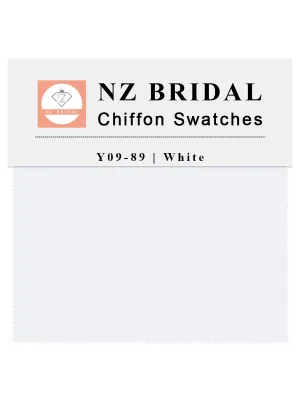 White Fabric Swatch Samples Chiffon