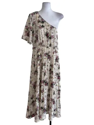 White Floral One Shoulder Dress
