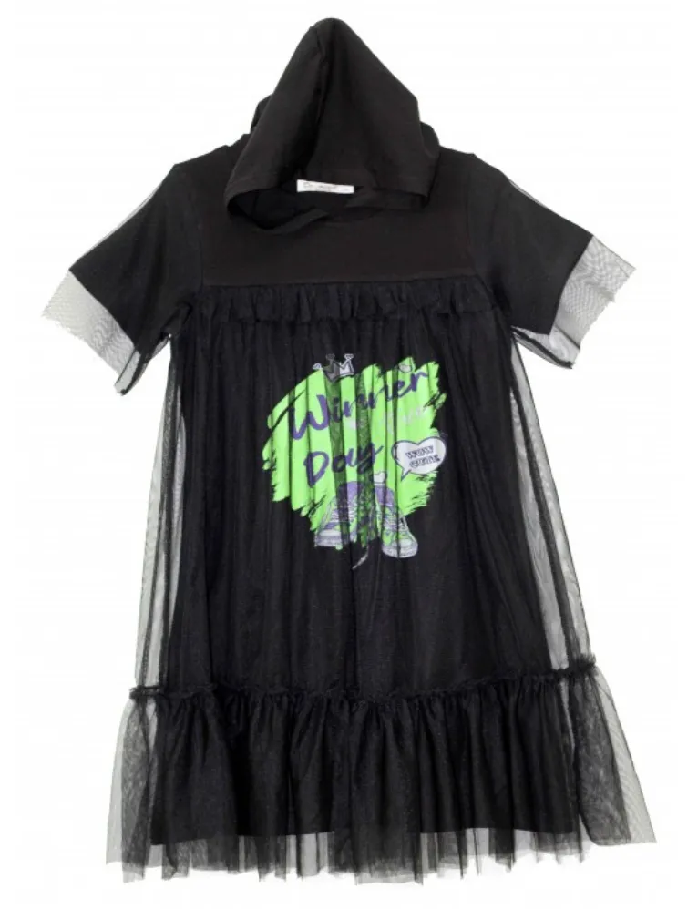 Winner Day' Black Hoodie Dress