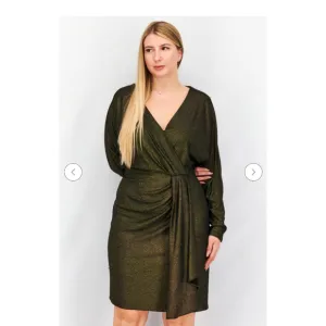 Women's Lauren Ralph Lauren long sleeve Dress Size 16 Gold and Black