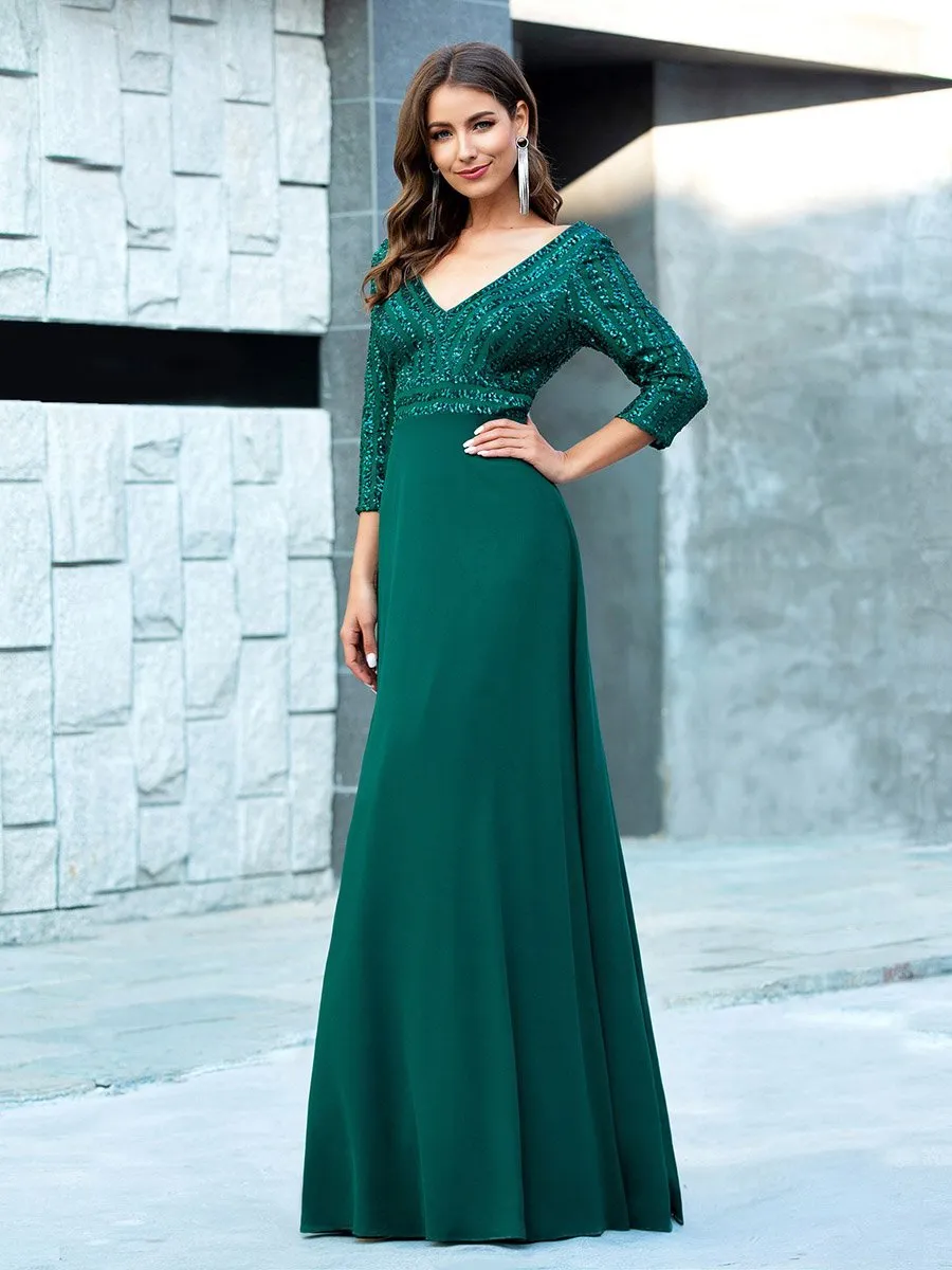 Yara decorated chiffon ball dress in emerald green s28 Express NZ wide