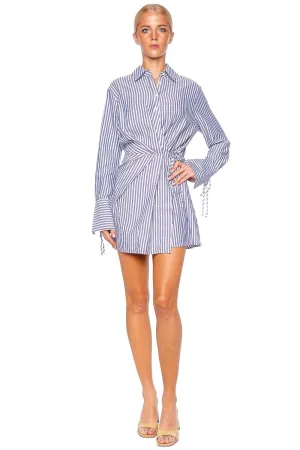Yasmine Draped Shirt Mini Dress